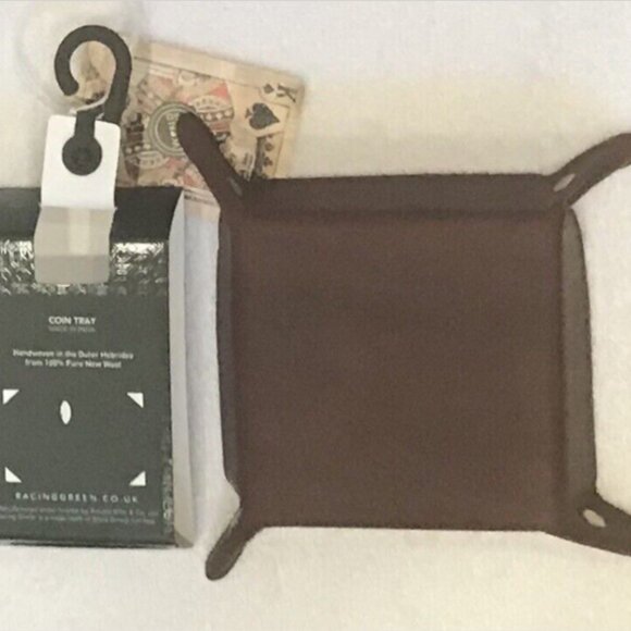 Harris Tweed Castle Bay Leather Wool Coin Valet Tray - Picture 3 of 3